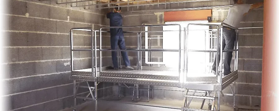 Large work surface for working at height